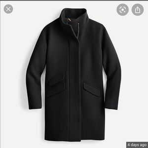 Like New: j crew wool stadium coat black